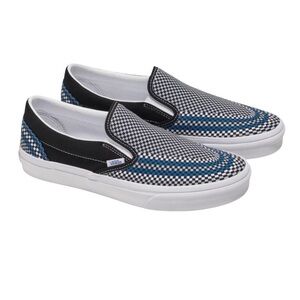 Vans‎ Classic Slip-On Tileboard Black and Blue 9.5